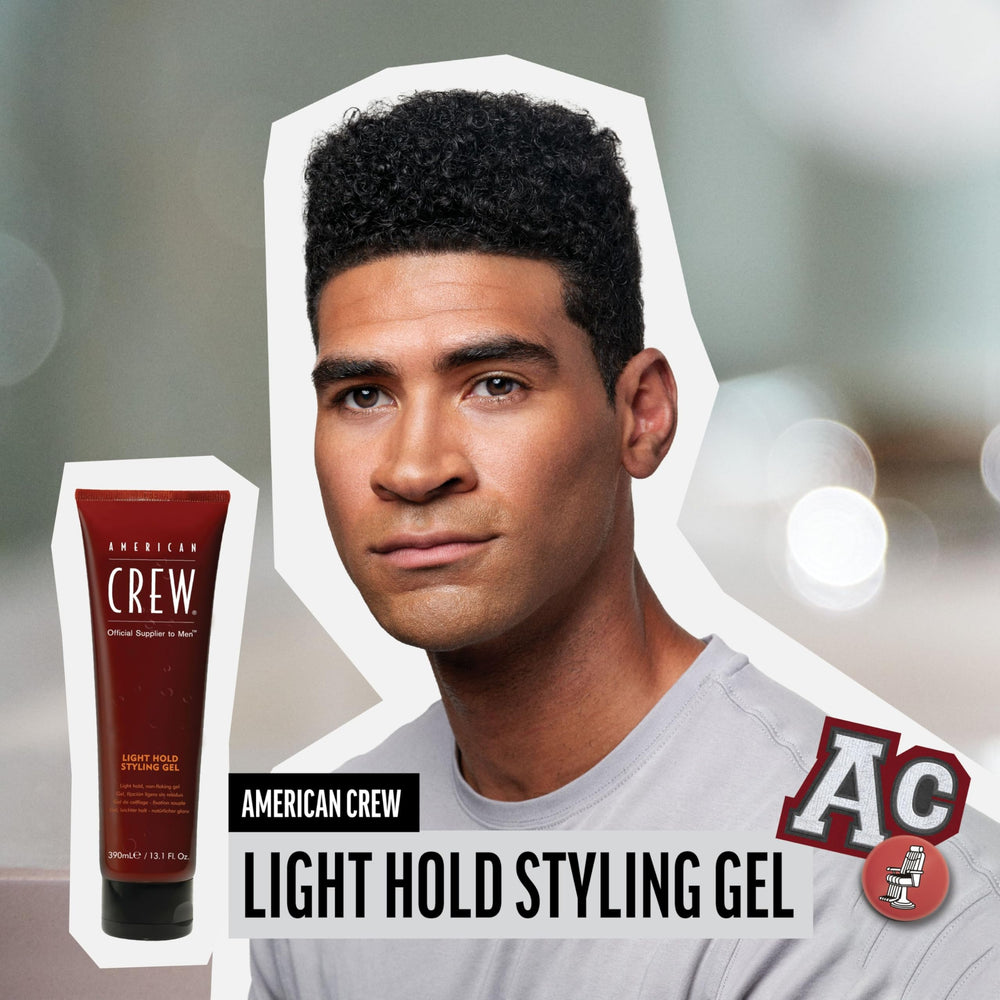 American Crew Hair Gel styling-session captures quick, flexible application for textured looks.
