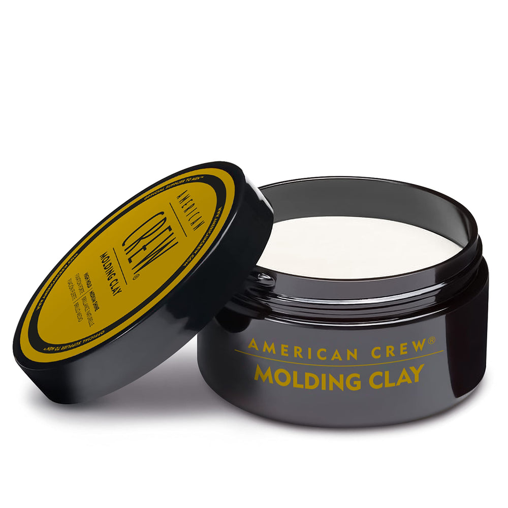 American Crew Hair Molding Clay texture close-up demonstrates pliable hold for versatile styling.