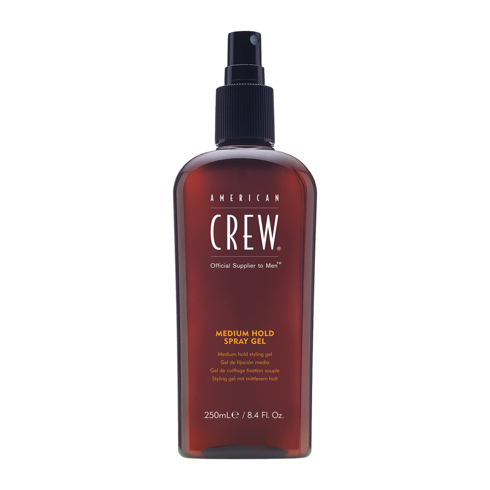 American Crew Medium Hold Spray Gel bottle for natural-looking men’s styling