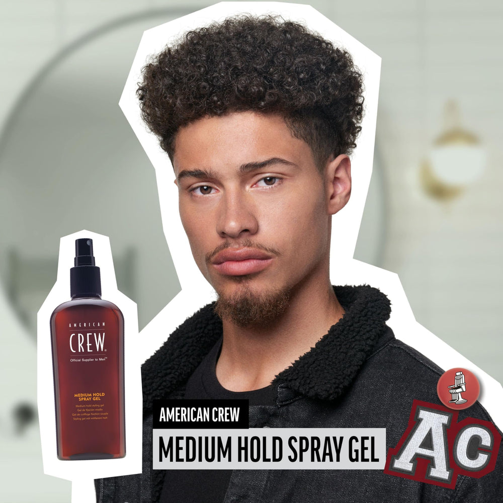 American Crew Medium Hold Spray Gel Sage and Aloe conditioning during styling