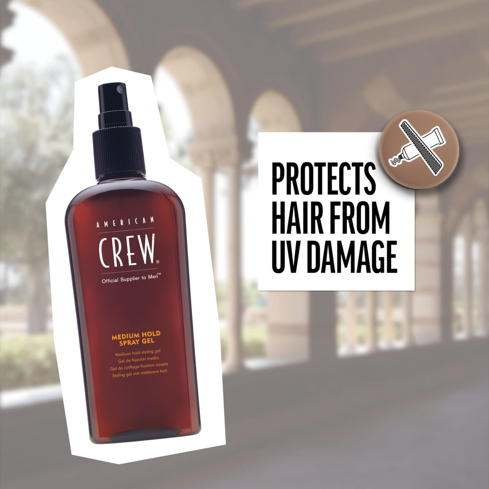 American Crew Medium Hold Spray Gel sunscreen protection for sunny days