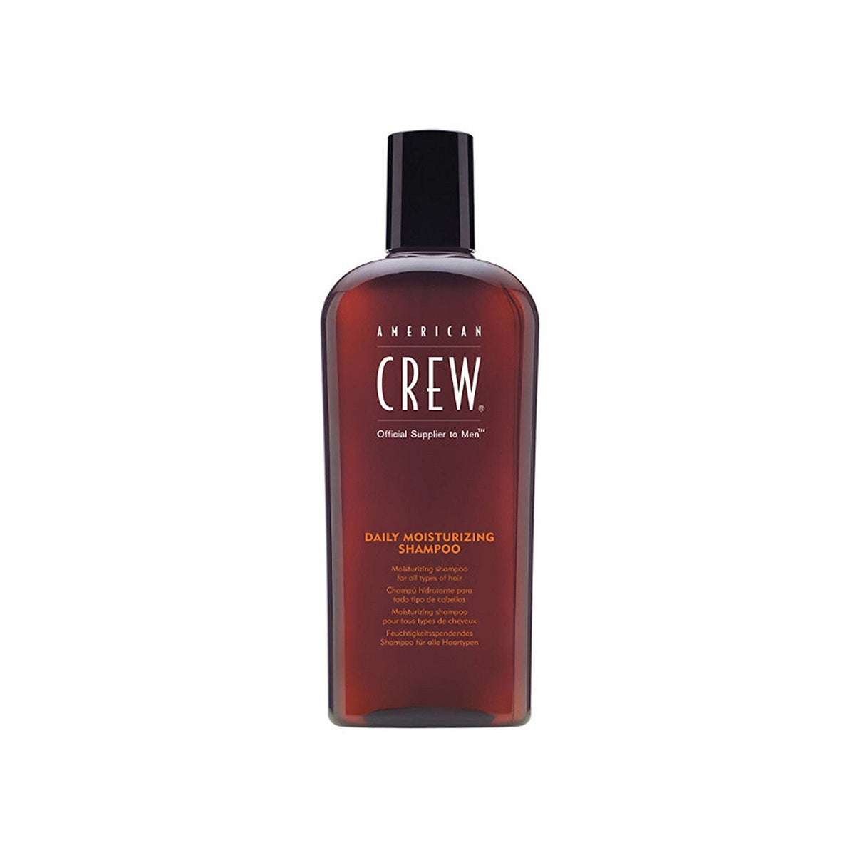 American Crew Moisturizing Shampoo bottle with citrus mint scent for daily freshness.