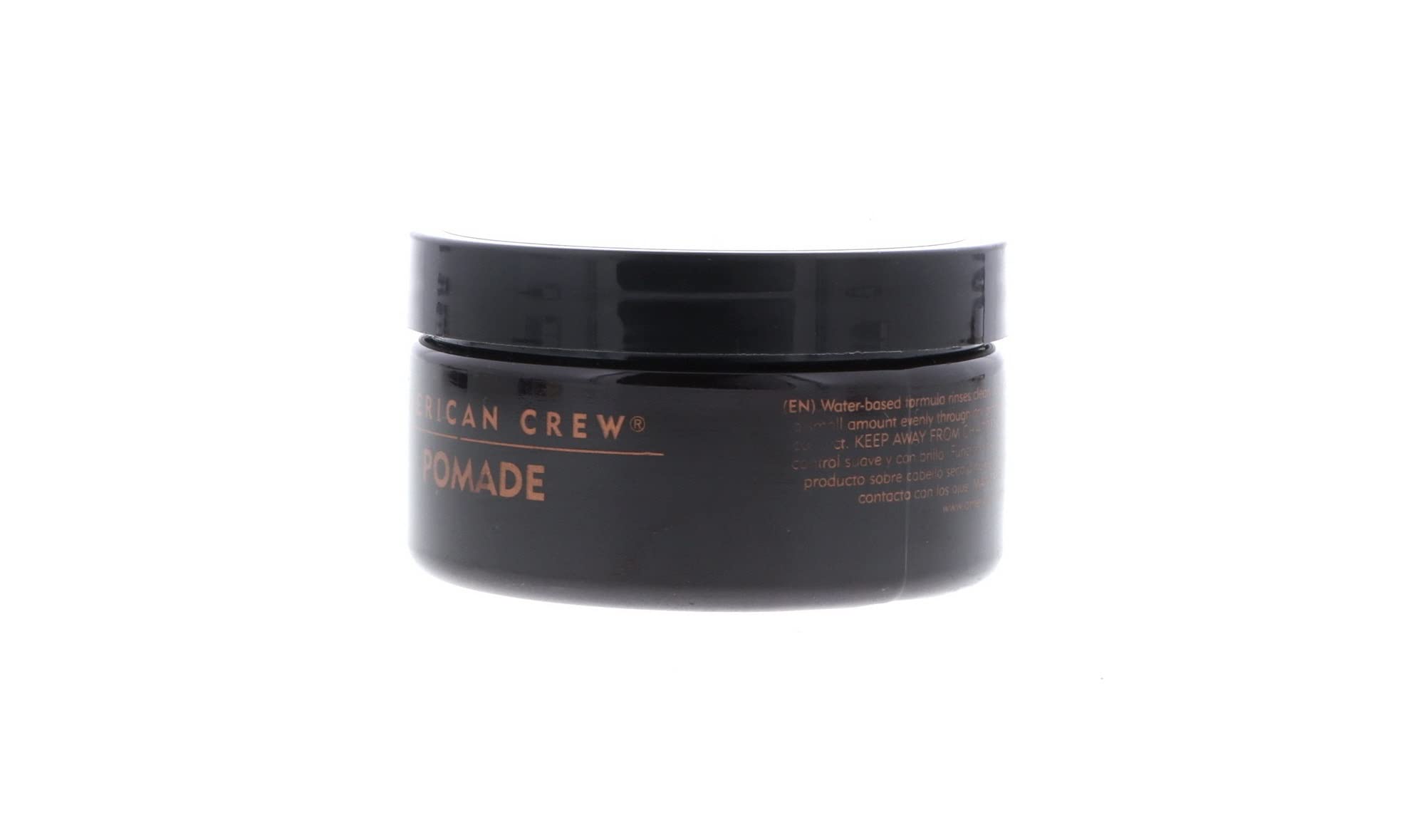 American Crew Pomade 3oz jar hair shine close-up signaling versatile gloss finish.