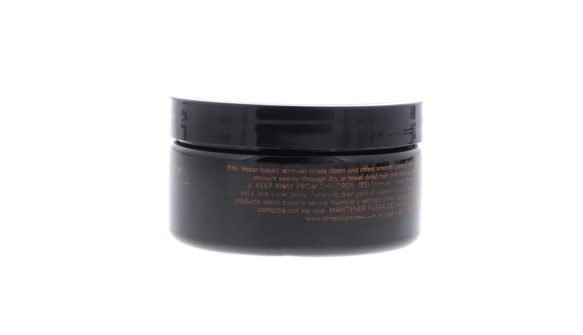American Crew Pomade 3oz jar in-use shot showing manageable hold for everyday looks.