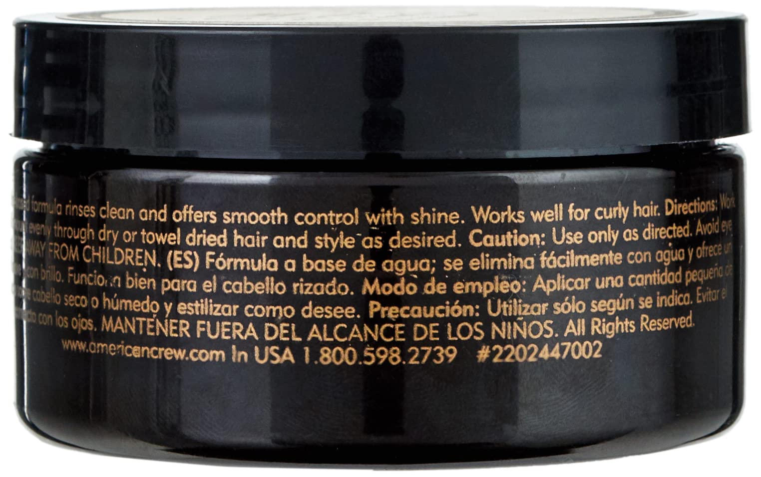 American Crew pomade 85g shine-detail finish highlights high-shine style with stable hold.