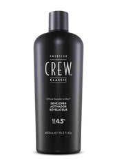 American Crew Precision Blend dye bottle close-up for seamless gray blending in grooming routine.