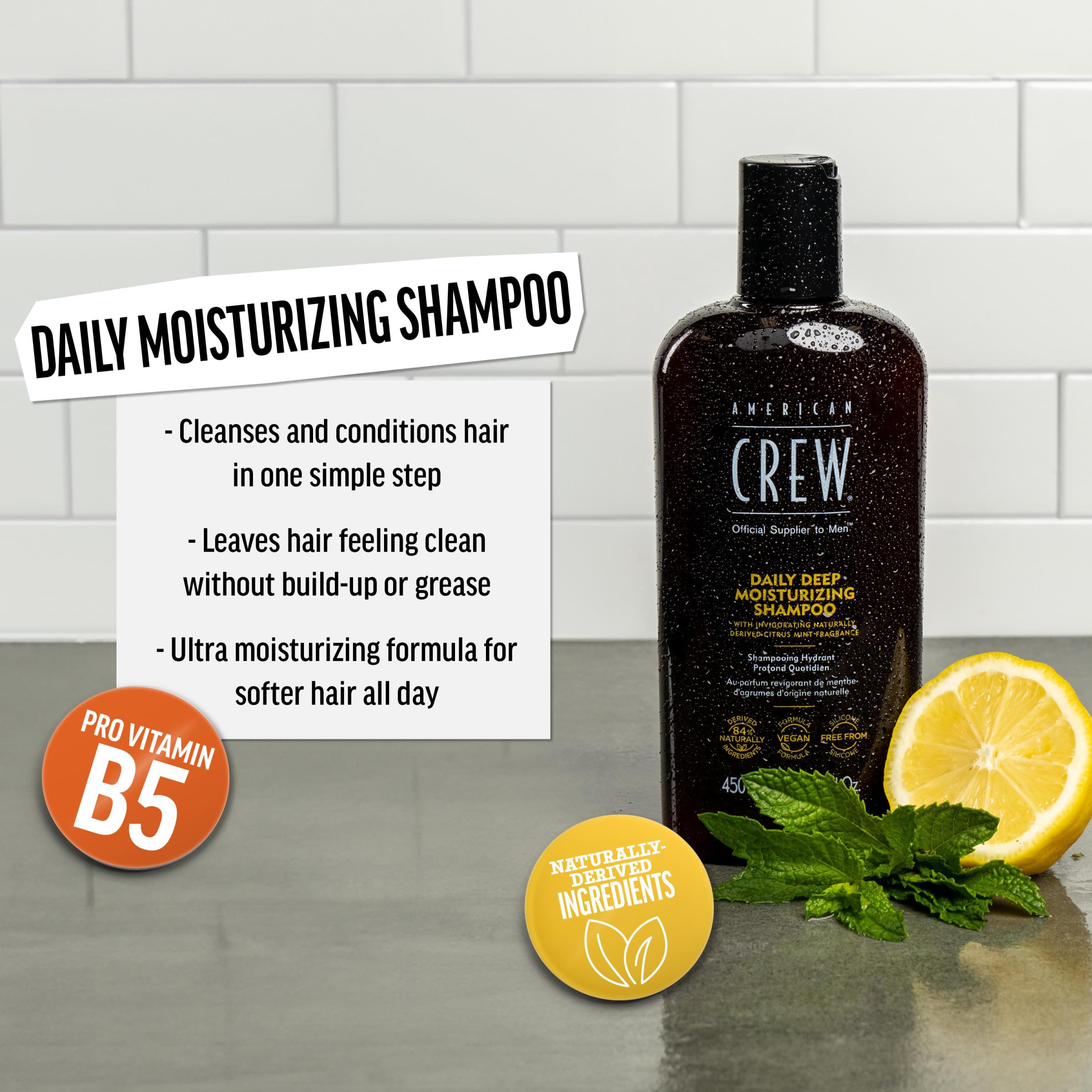 American Crew Citrus Mint fragrance close-up for energizing morning routine.