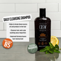 American Crew shampoo foam lather shows lightweight cleansing and easy rinse.