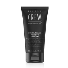 American Crew Shave Gel bottle ready for quick, clean shave prep.