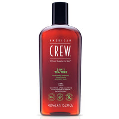 American Crew Tea Tree 3-in-1 bottle for quick, all-in-one grooming routine