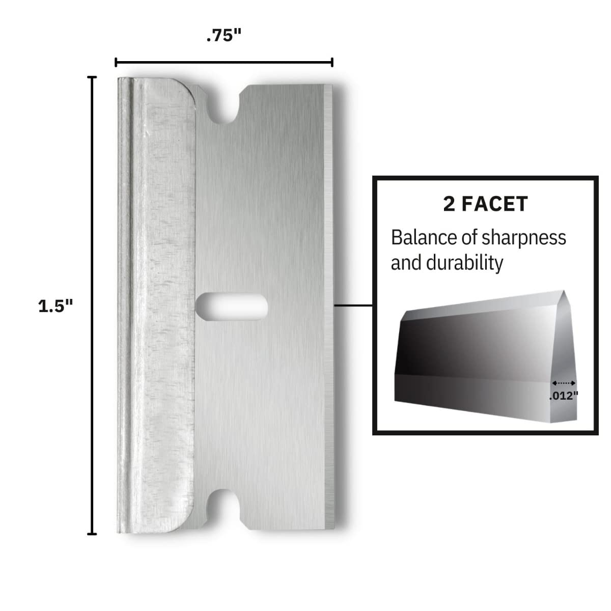 Close-up of American Line 0.012 inch high-carbon steel blade showing durability.