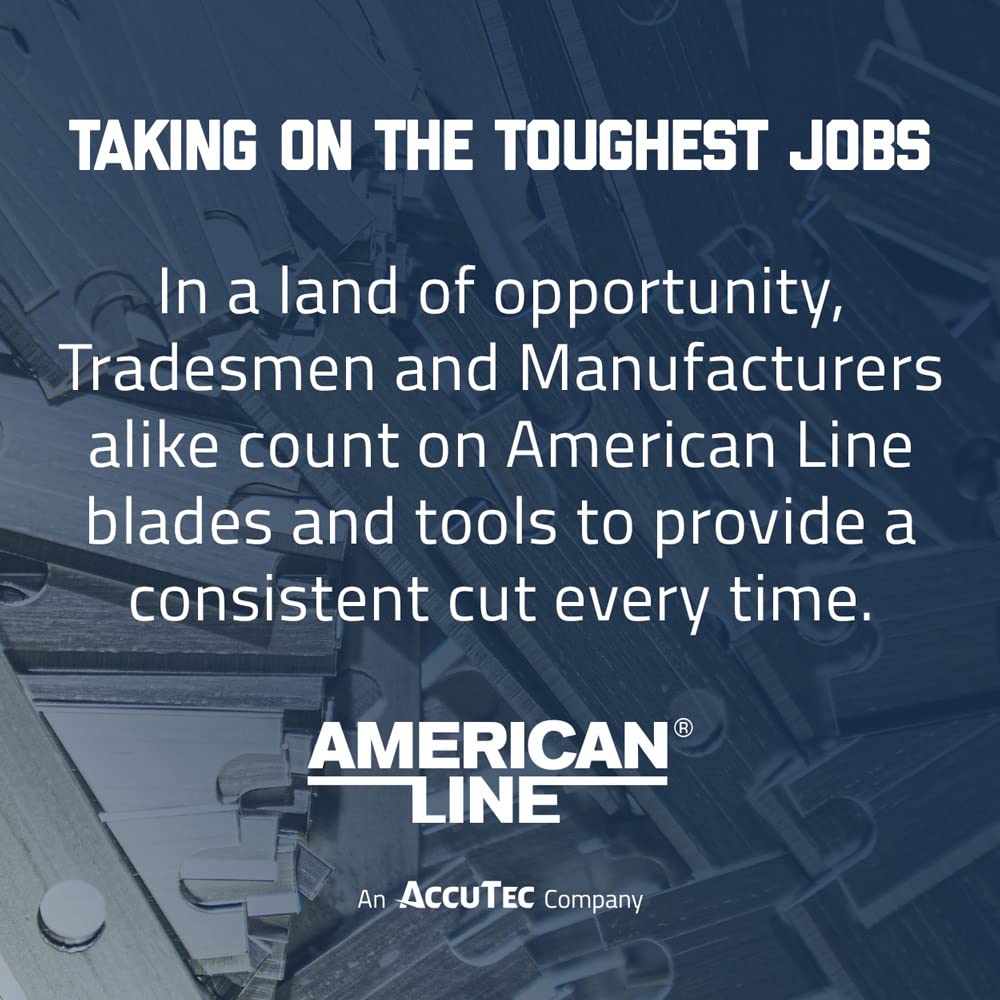 American Line blades remove material buildup on machinery during maintenance.