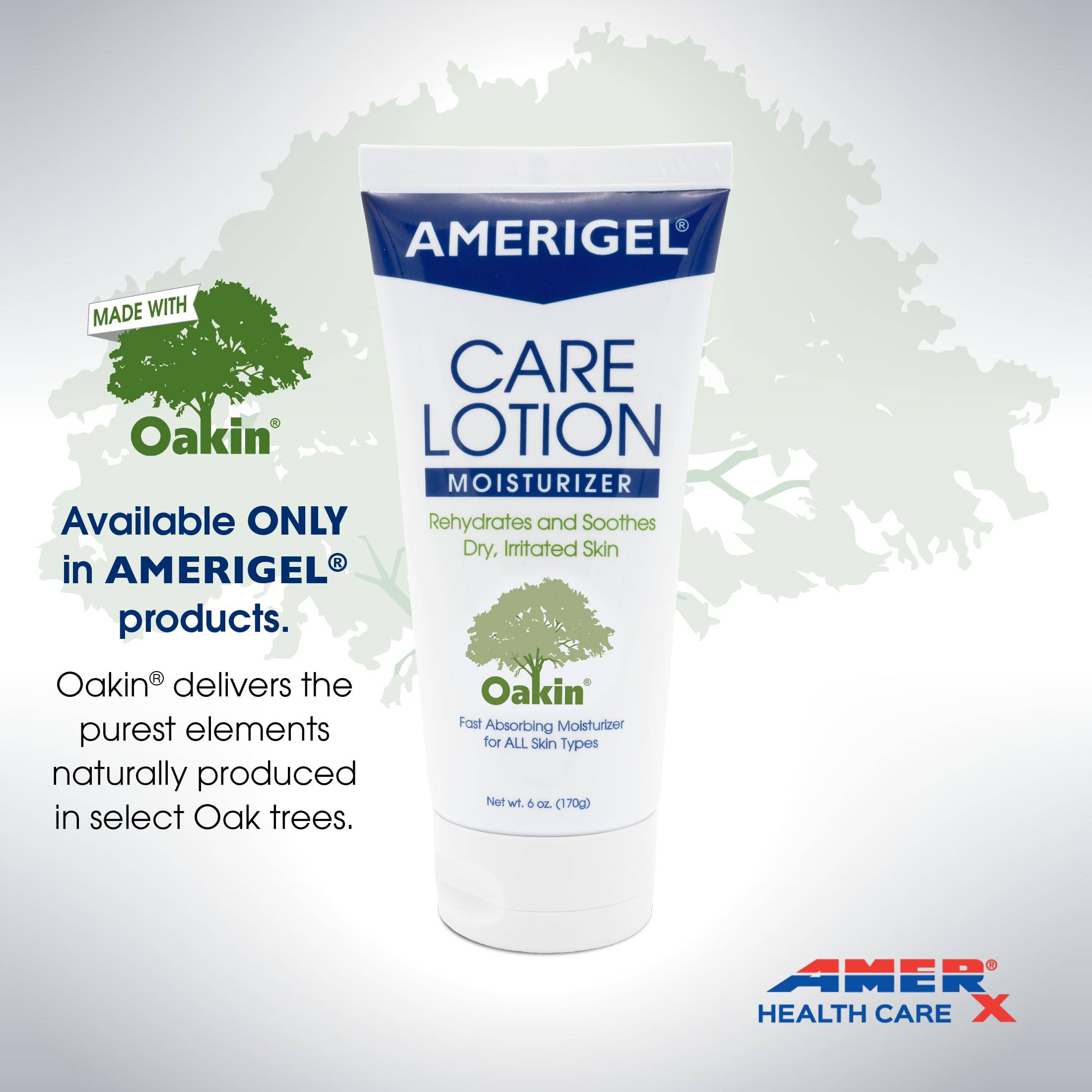 AMERIGEL Care Lotion close up reveals a thin fast absorbing texture for dry skin.