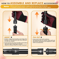 Amgcive 5-in-1 curling wand with dual voltage for travel use
