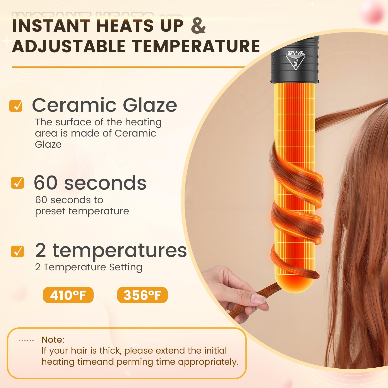 Amgcive heat-resistant glove included for safe styling