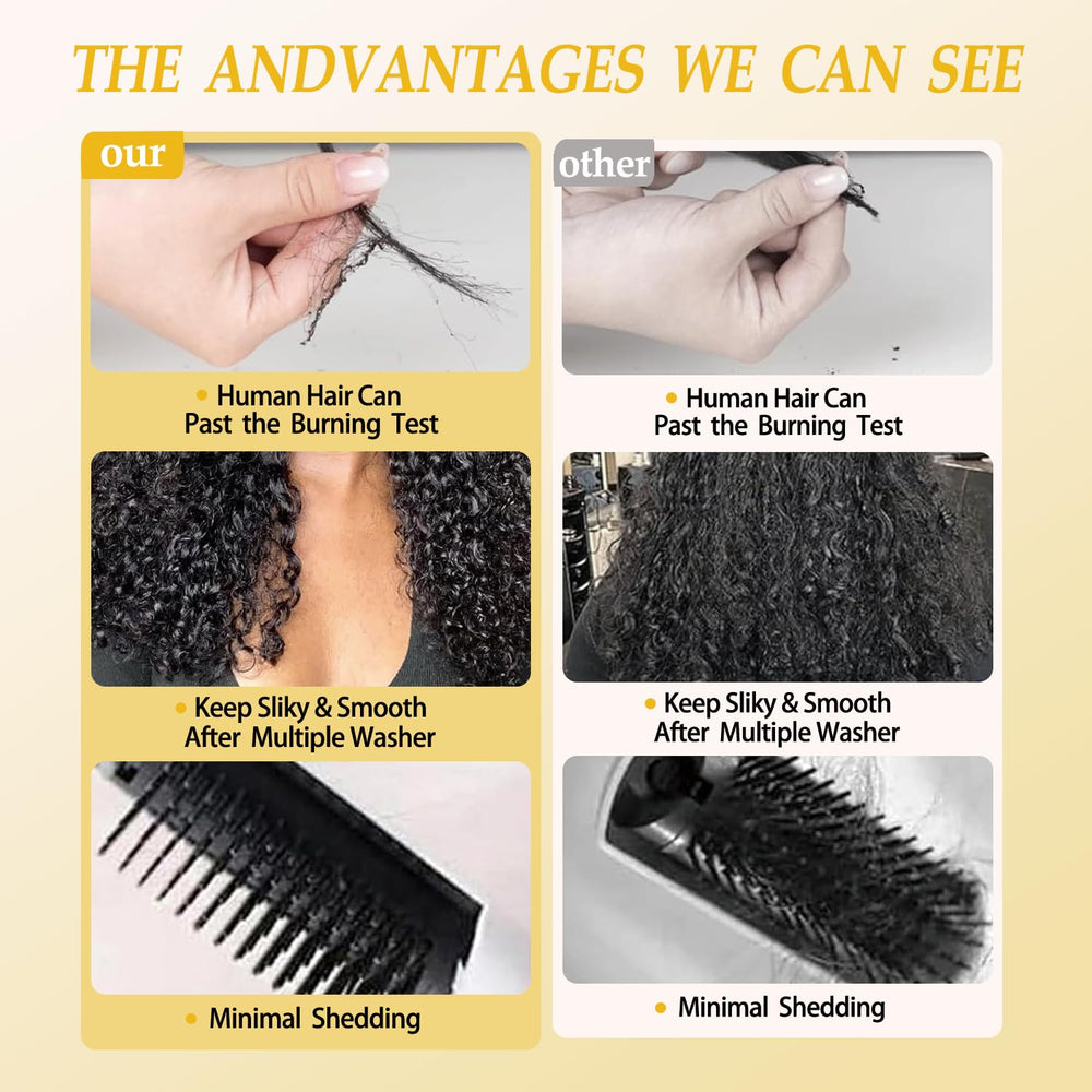 Amicalite Burmese Curly Bundles texture detail close-up showing aligned cuticles for longevity