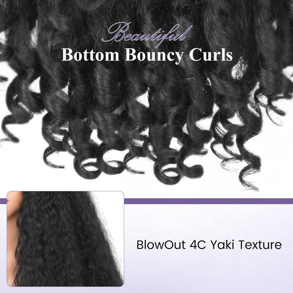 Aminow Afro Curly V Part Wig U-shape blend supports natural look