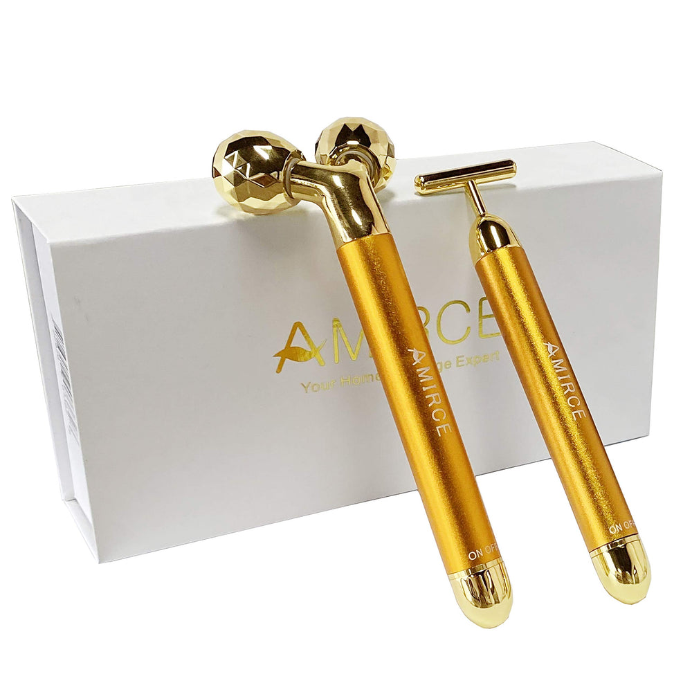 Amirce Face Massager Roller 3D contours the face for a refreshed glow