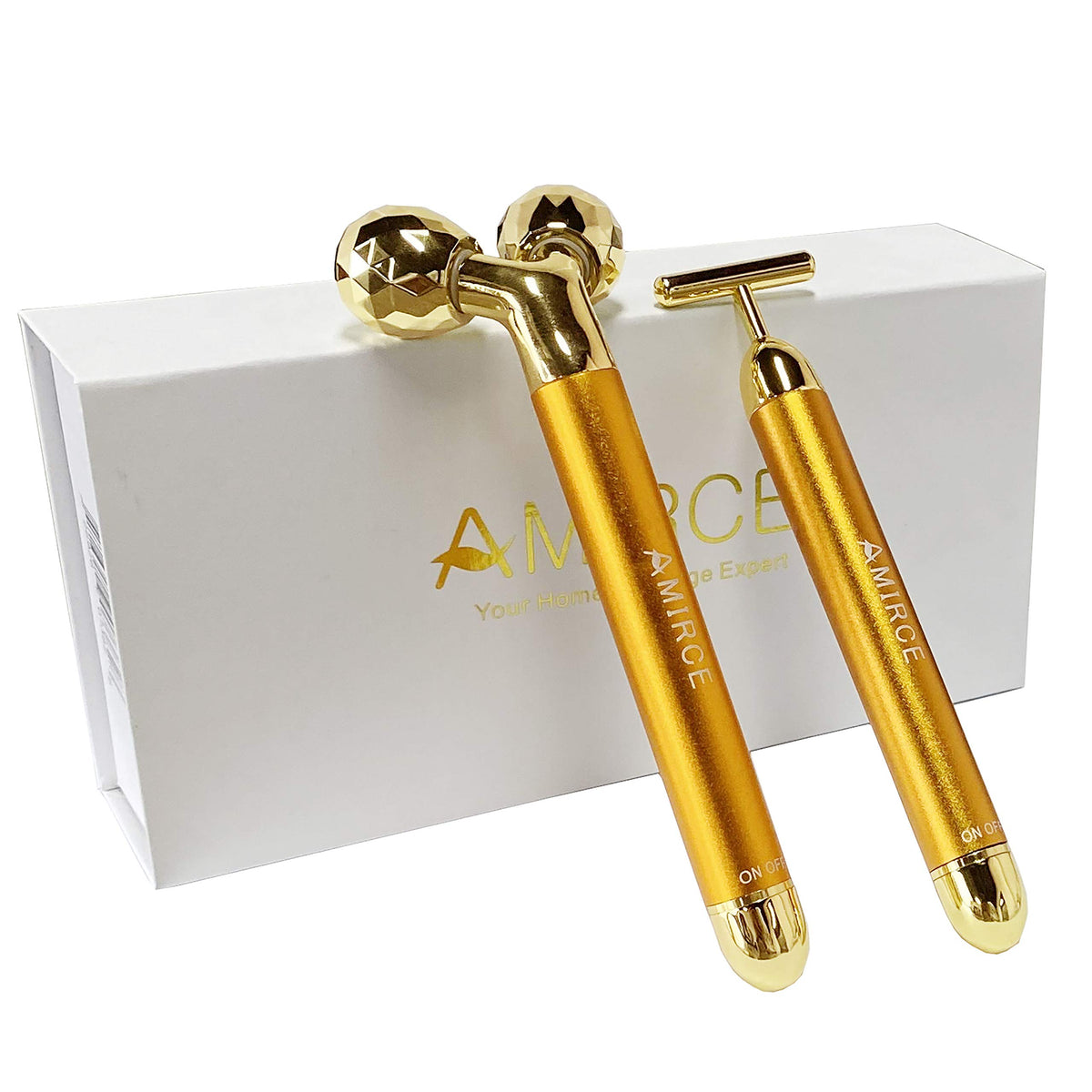 Amirce Face Massager Roller 3D contours the face for a refreshed glow