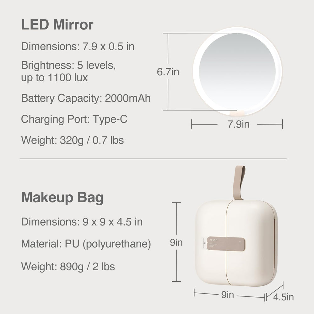 AMIRO M2 travel makeup bag open view shows quick access to essentials on trips