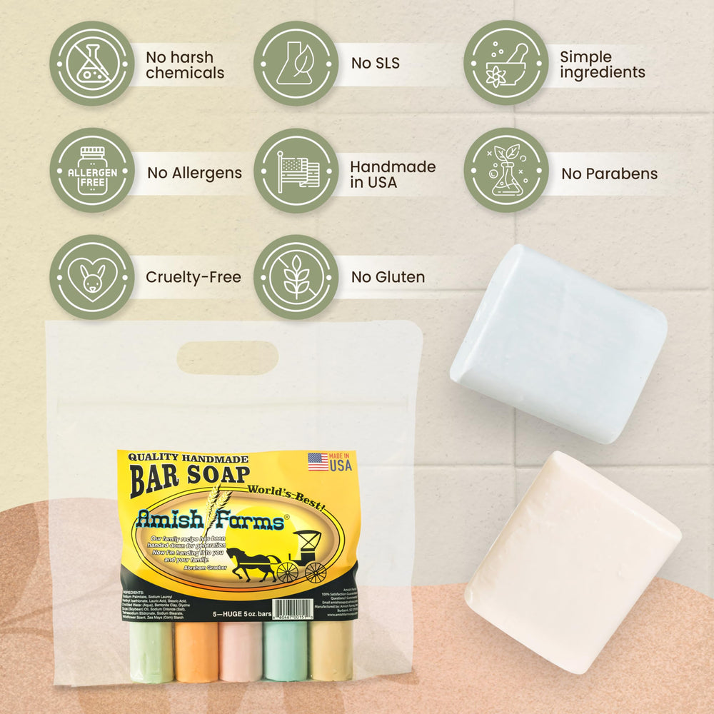 Amish Farms made in USA badge on packaging