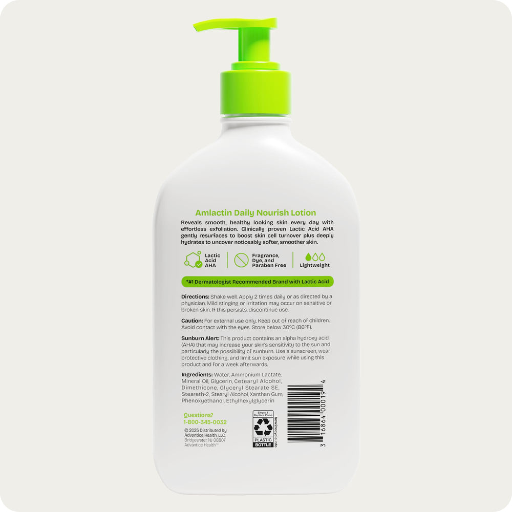 Amlactin retail packaging and pump bottle shown together for gifting