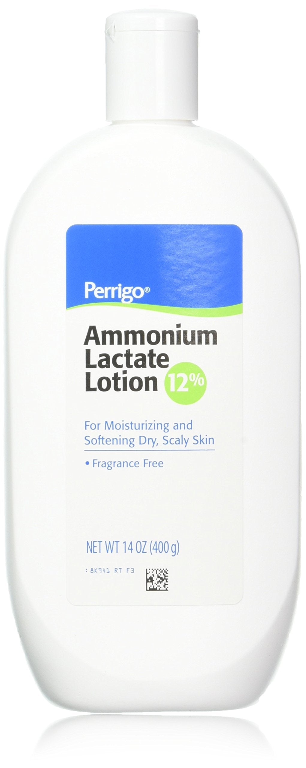 Ammonium Lactate Lotion 12%C-P bottle top view with fliptop for quick, hydrating application.