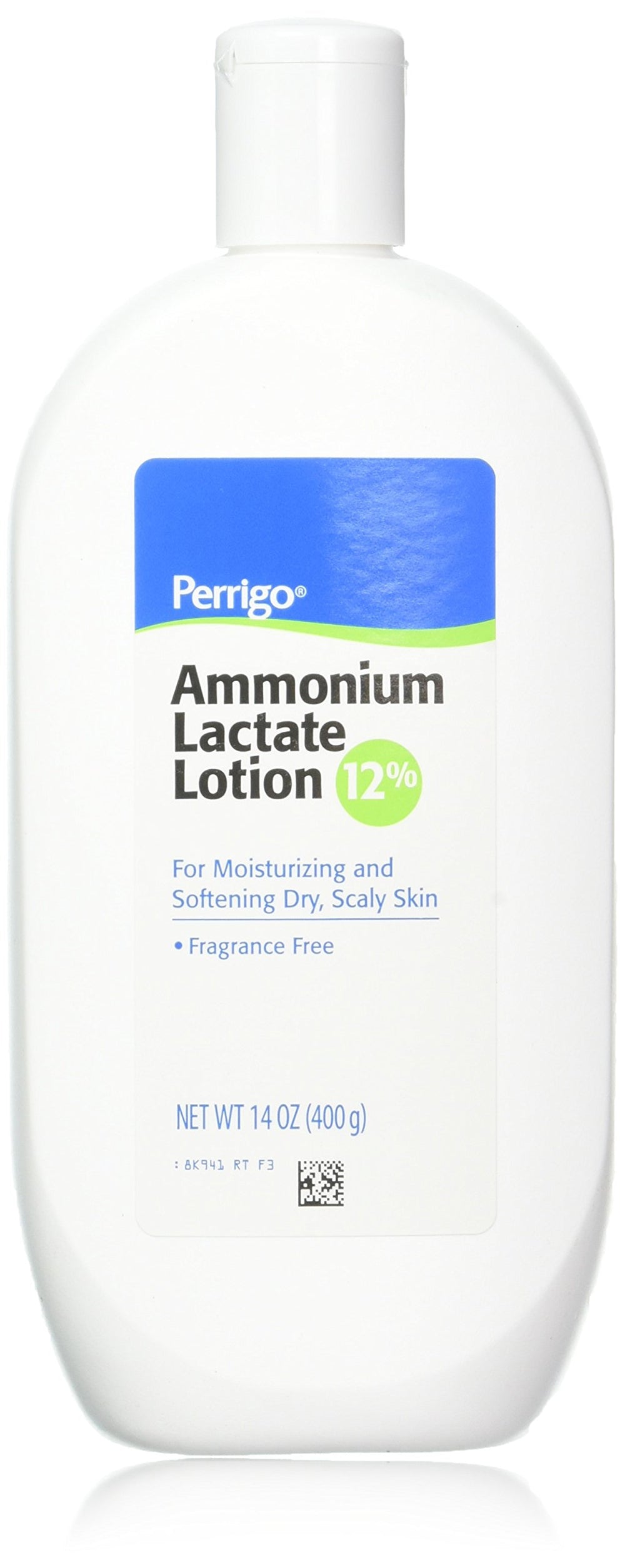 Ammonium Lactate Lotion 12%C-P bottle top view with fliptop for quick, hydrating application.