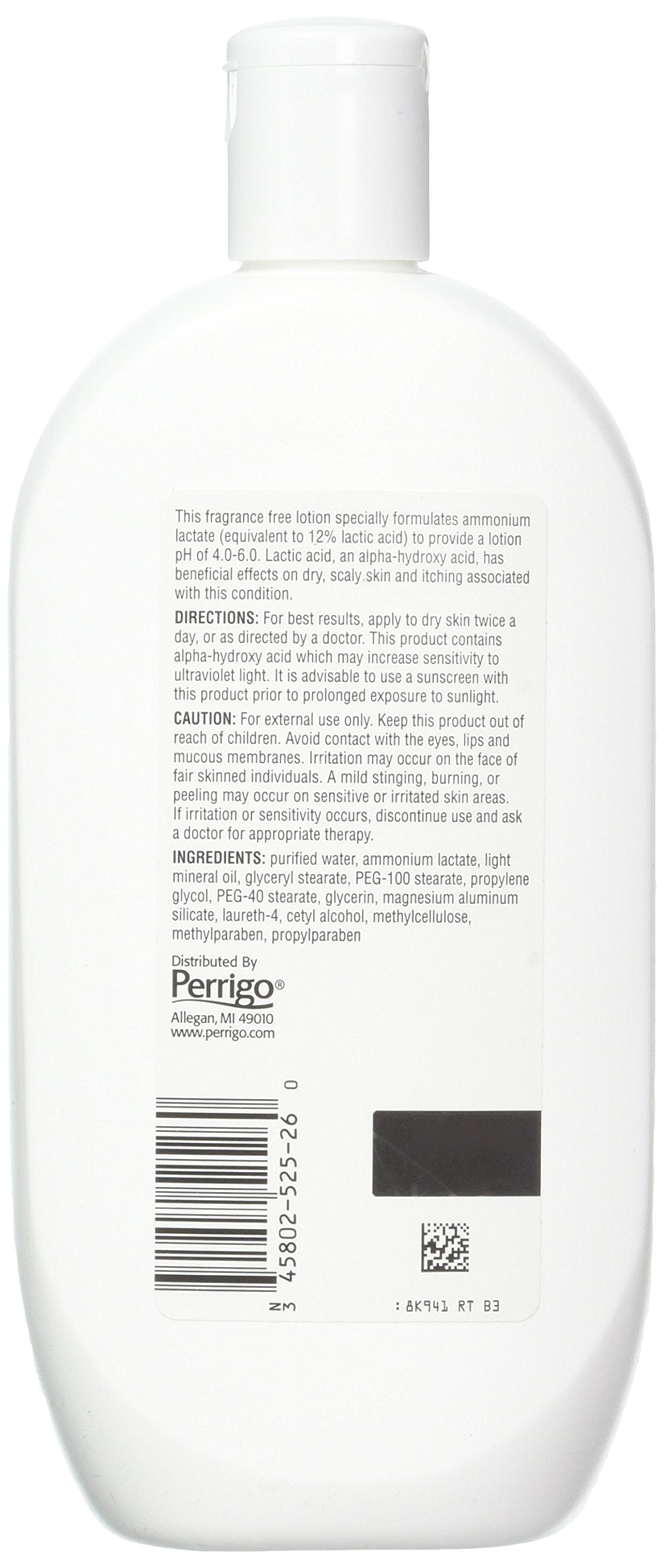 Ammonium Lactate Lotion close-up texture highlights creamy hydration for dry skin.