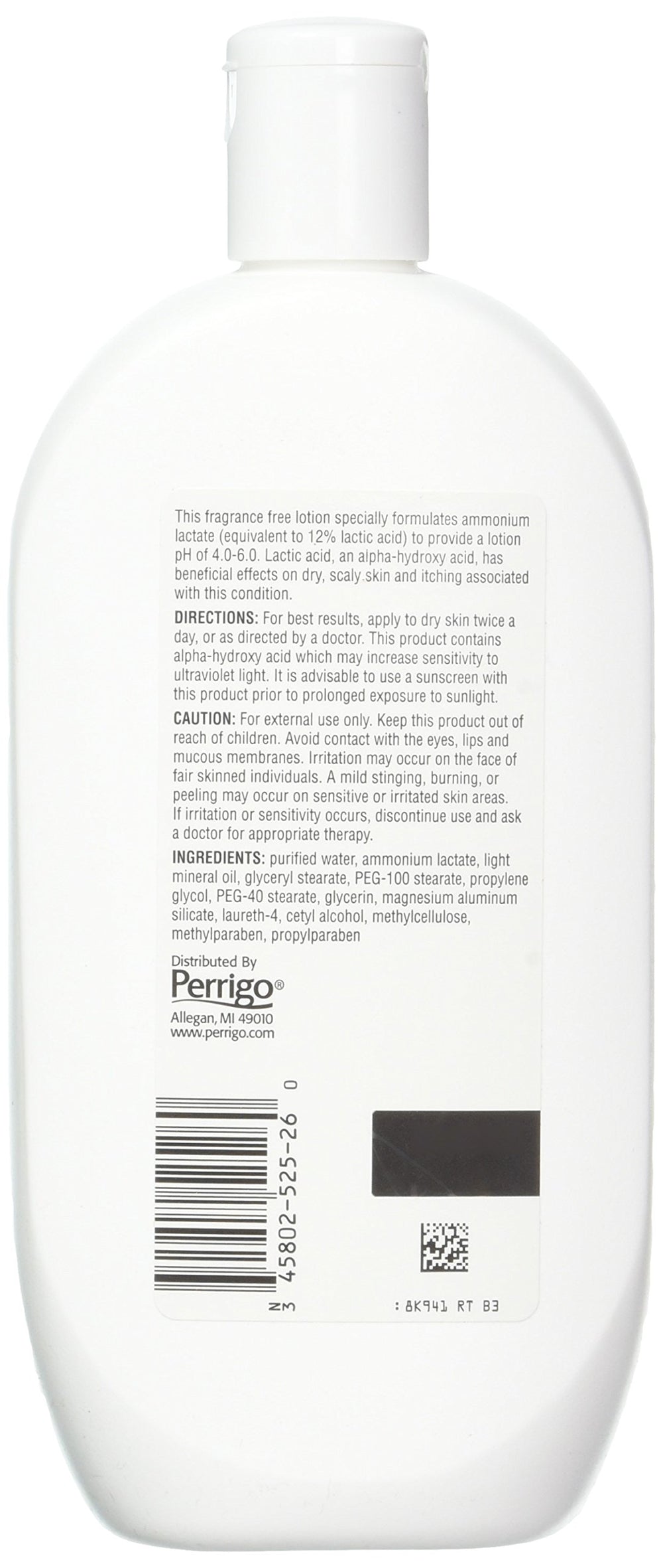 Ammonium Lactate Lotion close-up texture highlights creamy hydration for dry skin.