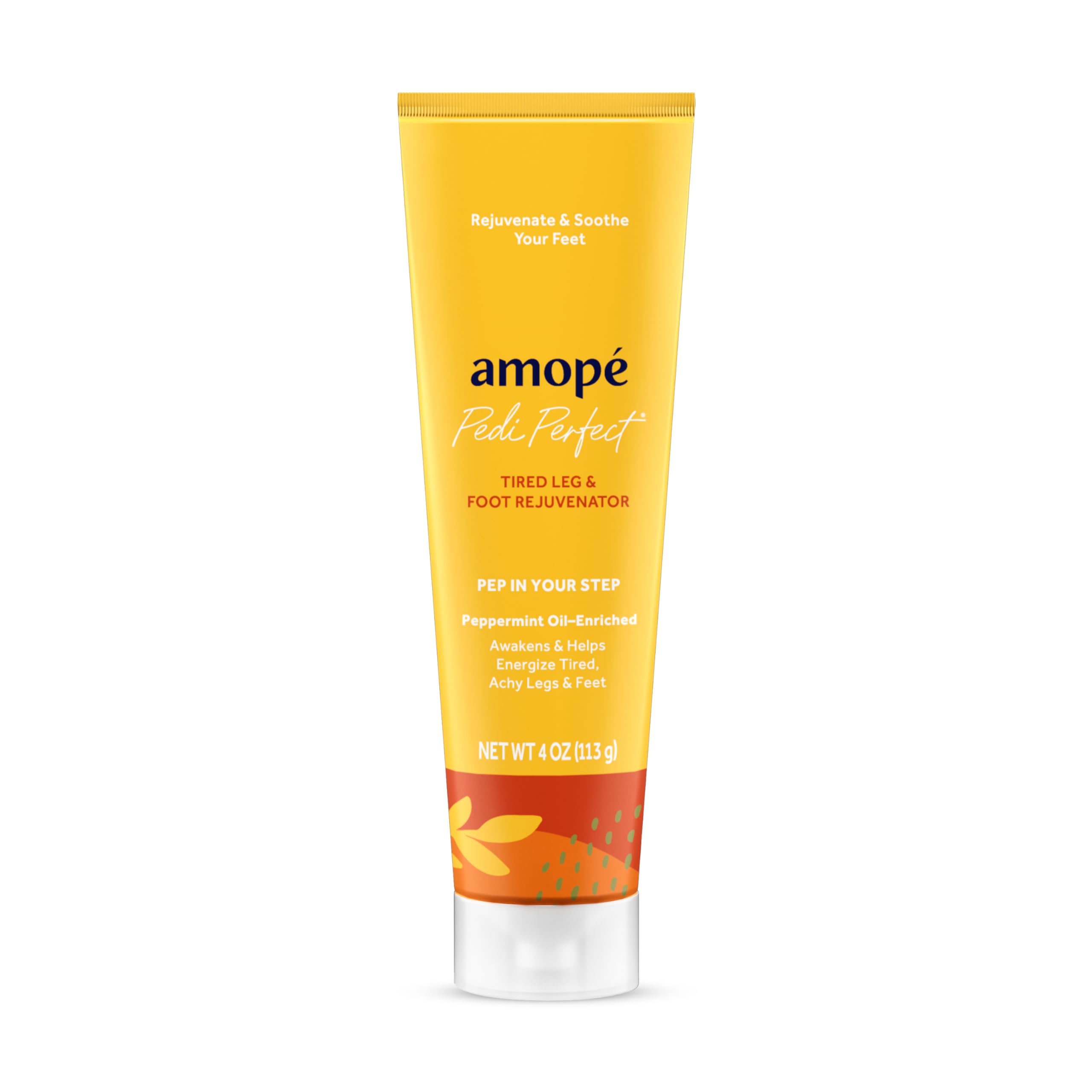 Amope Pampering Kit Tired Leg and Foot Rejuvenator tube suggests fast relief for weary legs and feet