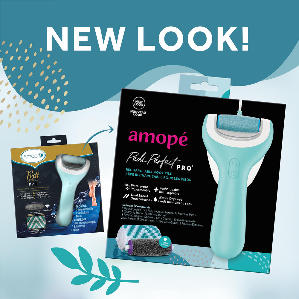 Amope Pedi Perfect Pro wall docking station keeps the device charged and ready