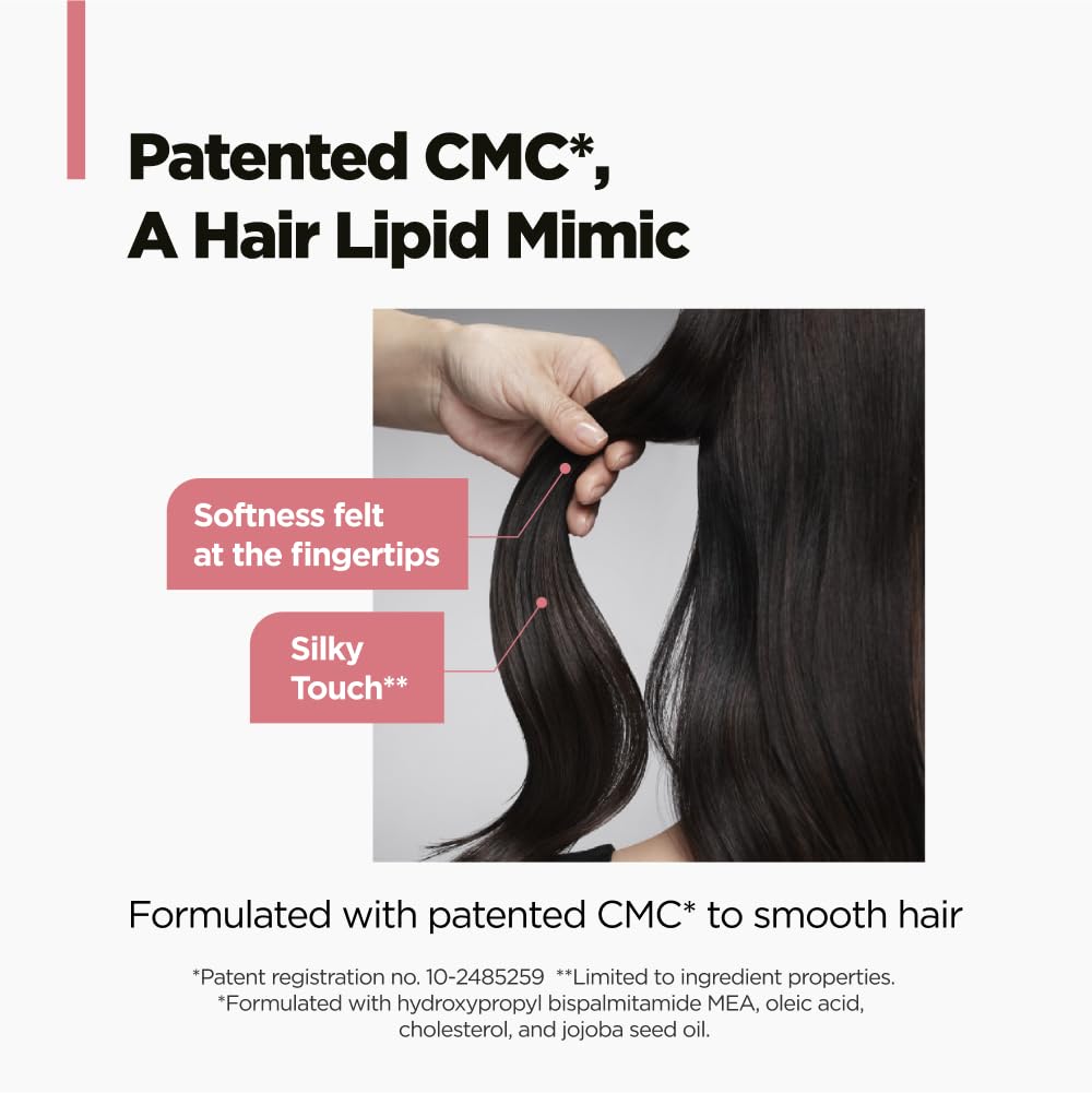 AMOS PROFESSIONAL ceramide-complex visibly moisturizing hair and improving elasticity.
