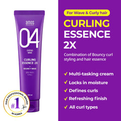 AMOS PROFESSIONAL Curl Defining Cream application scene showing smooth, even distribution.