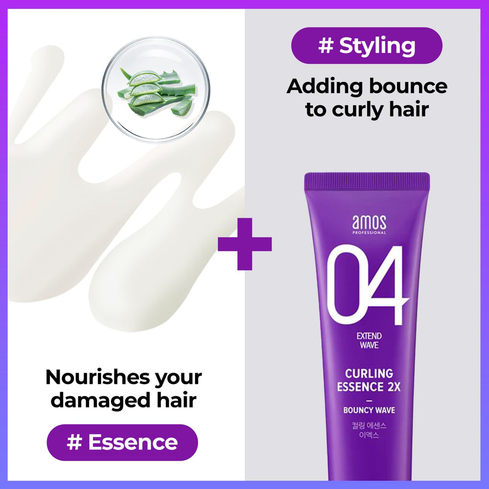 AMOS PROFESSIONAL Curl Defining Cream shaping natural waves with bounce.