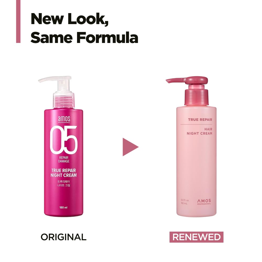 AMOS PROFESSIONAL True Repair packaging on a vanity signaling salon-grade quality at home.
