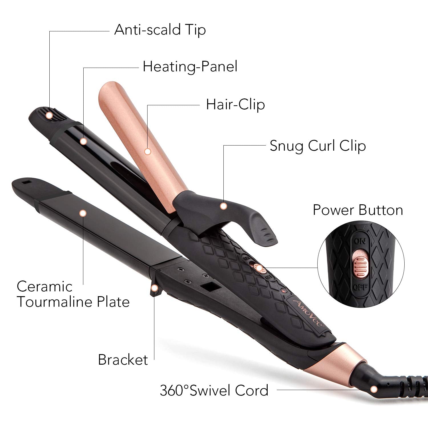 AmoVee carrying diamond-pattern case keeps accessories organized.