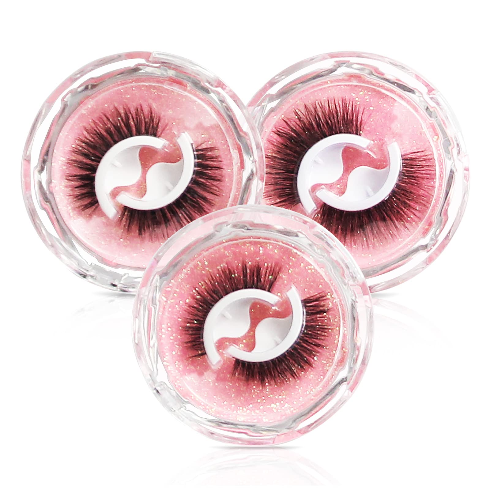 AmoVee reusable lashes with jelly adhesive, stored safely after use