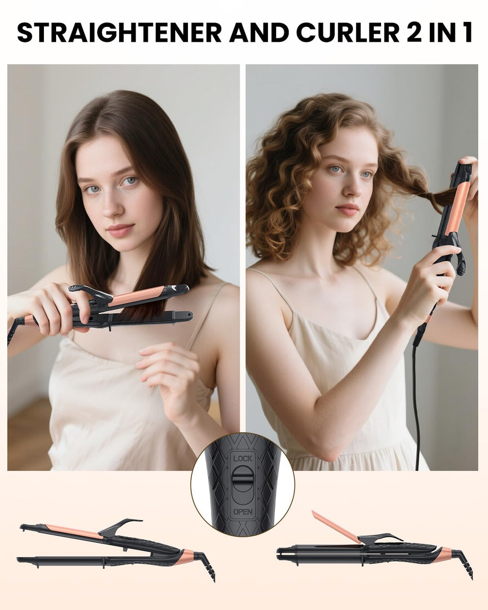 AmoVee worldwide voltage compatibility lets you style anywhere.