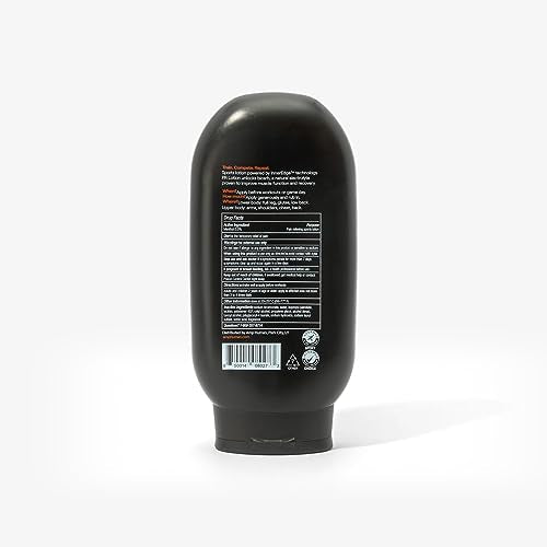 Amp Human PR Lotion being applied to forearm for muscle support.