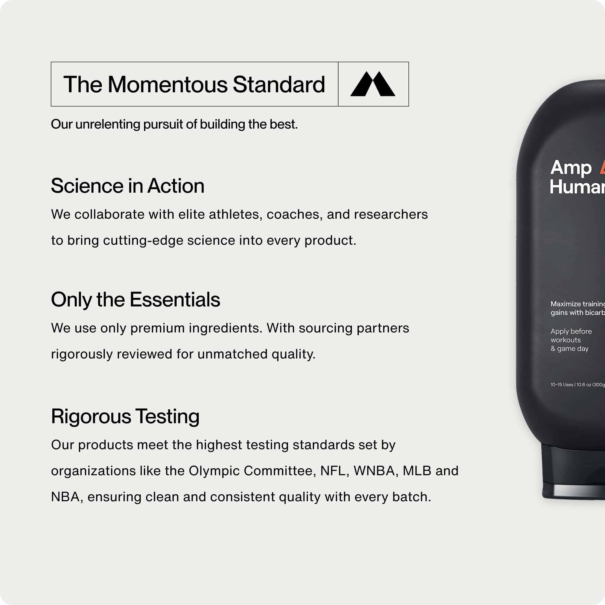 Product label shows Informed Sport certification for athletes.