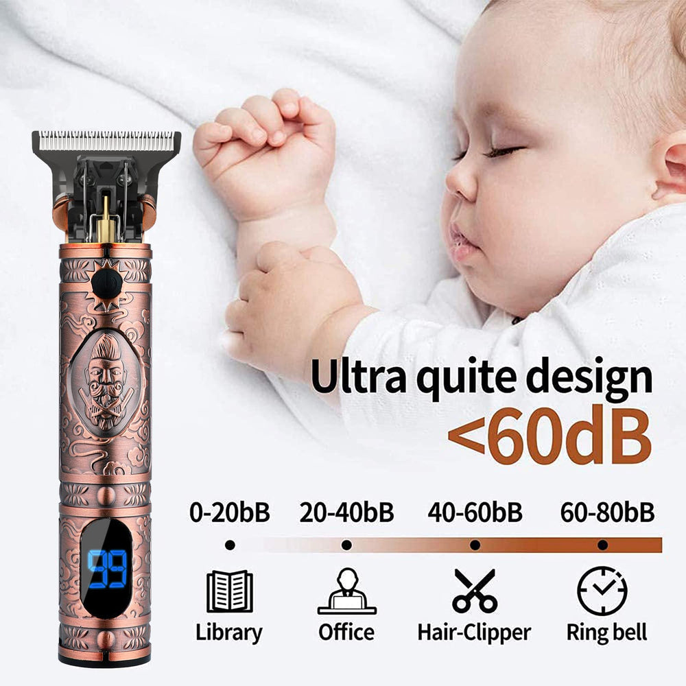 AMULISS professional hair trimmer with 1500mAh battery enabling extended cordless use.