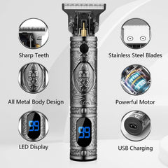 AMULISS Professional Trimmer LED display enables easy battery status checks
