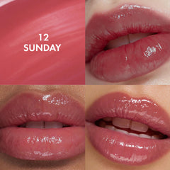 Amuse Seoul Daisy Flower Dew Tint 12 Sunday color swatch shows vibrant, natural tones