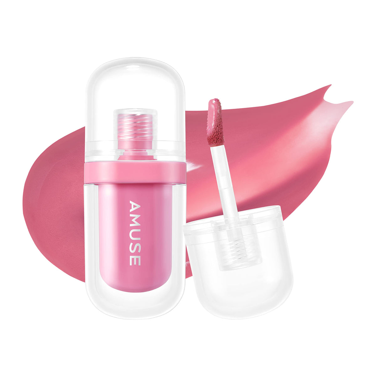 Amuse Seoul Jel-Fit Tint 06 Seoul Girl packaging closeup highlighting vegan formula and color