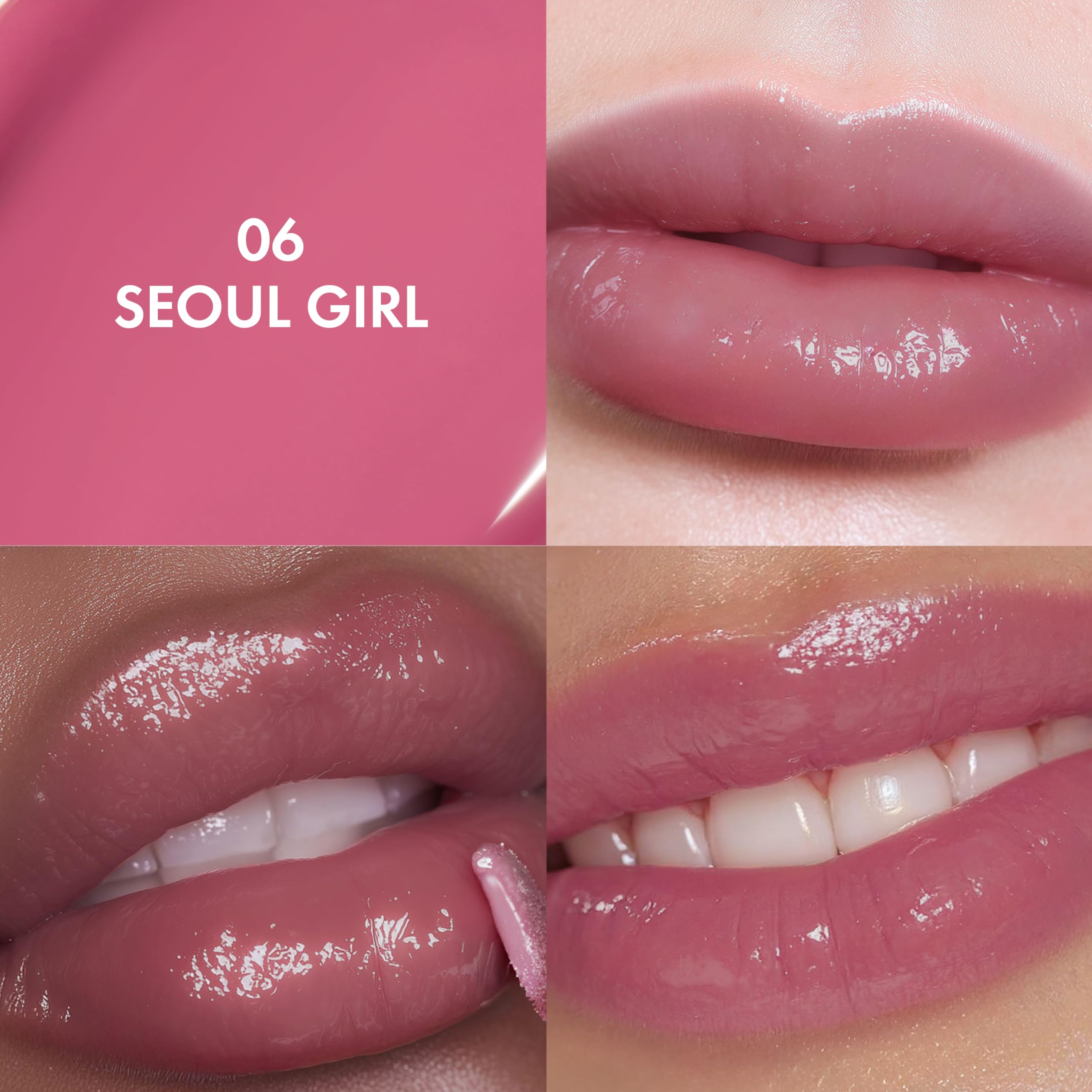 Amuse Seoul Jel-Fit Tint wand application shows smooth, precise lip color and easy glide