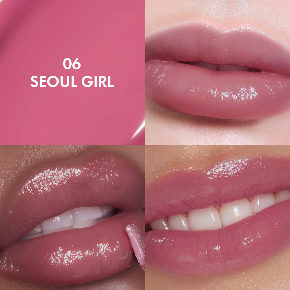Amuse Seoul Jel-Fit Tint wand application shows smooth, precise lip color and easy glide