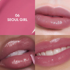 Amuse Seoul Jel-Fit Tint wand application shows smooth, precise lip color and easy glide