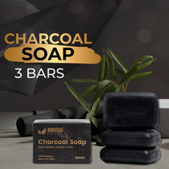 AMVital charcoal soap bar triple-milled finish ensures longer-lasting bars