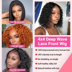 Amygirl virgin hair 180 density bob wig look and fullness